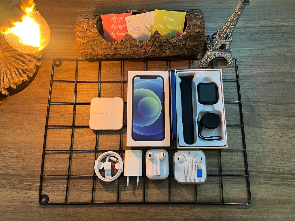 FULL AKSESUARLI İPHONE 12 BLUE - 8