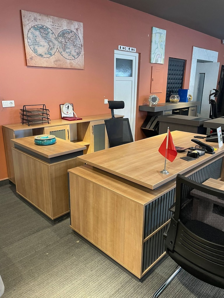 KLAS OFİS ÜSKÜDAR 180x85 MARBELLA KİRAZ MAKAM TAKIMI KOLTUKSUZ - 2