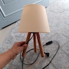 3 ayaklı beyaz tripod lambader ve abajur 2'si birlikte verilecektir - 11
