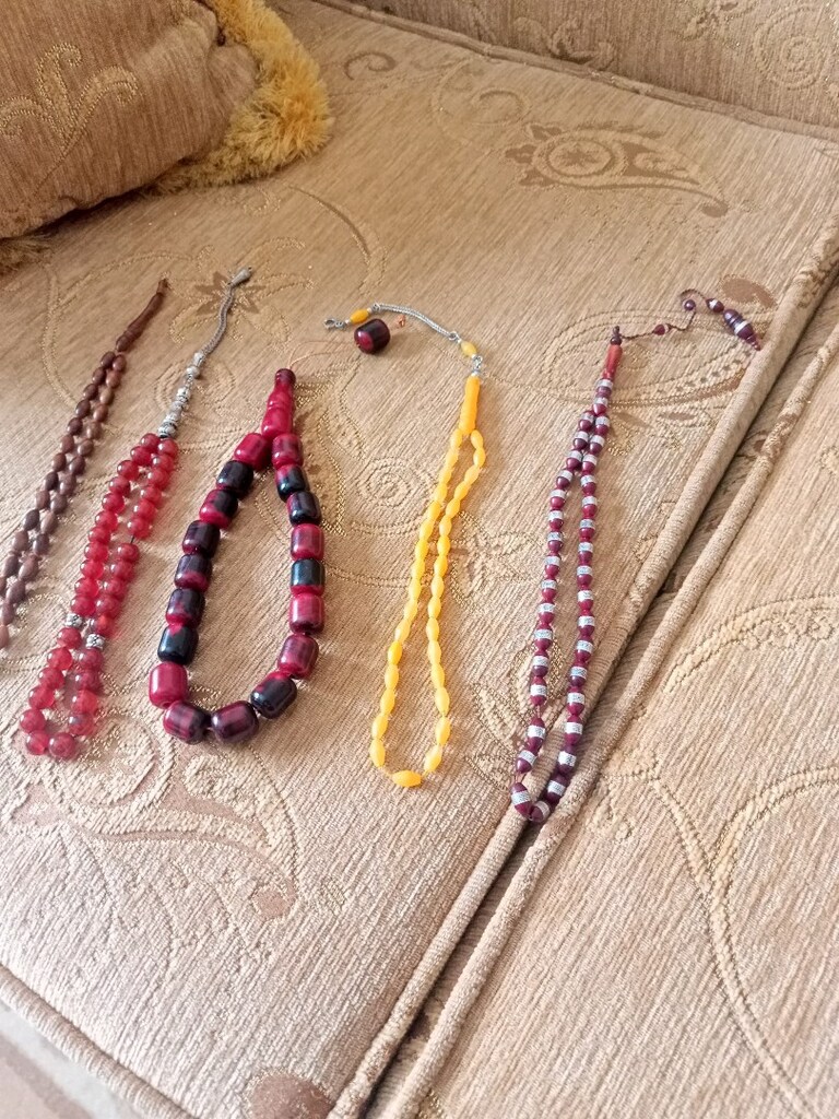 satılık oltutasi hakiki Oltu taşı tesbih ve kehribar tesbih hiç kullan - 4