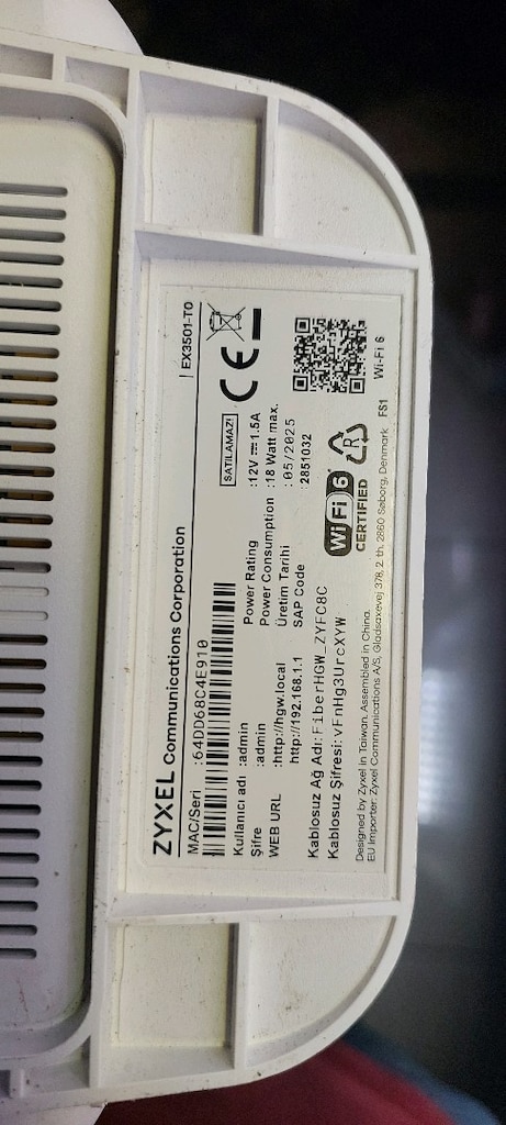 ZYXEL EX3501 WIFI 6 AX3000 FIBER MODEM - 3