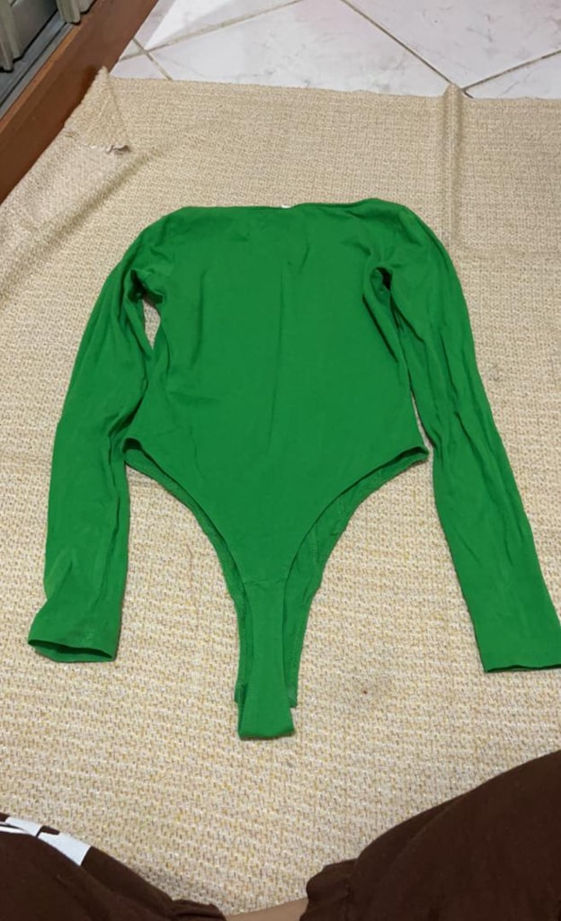 Yeşil Uzun Kollu Body - 4