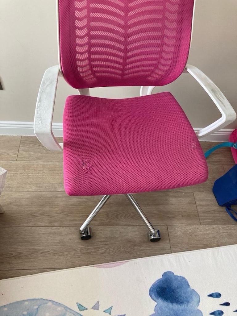 Bürocii Aletta Marka Tekerlekli Pembe Çalışma Sandalyesi - 3