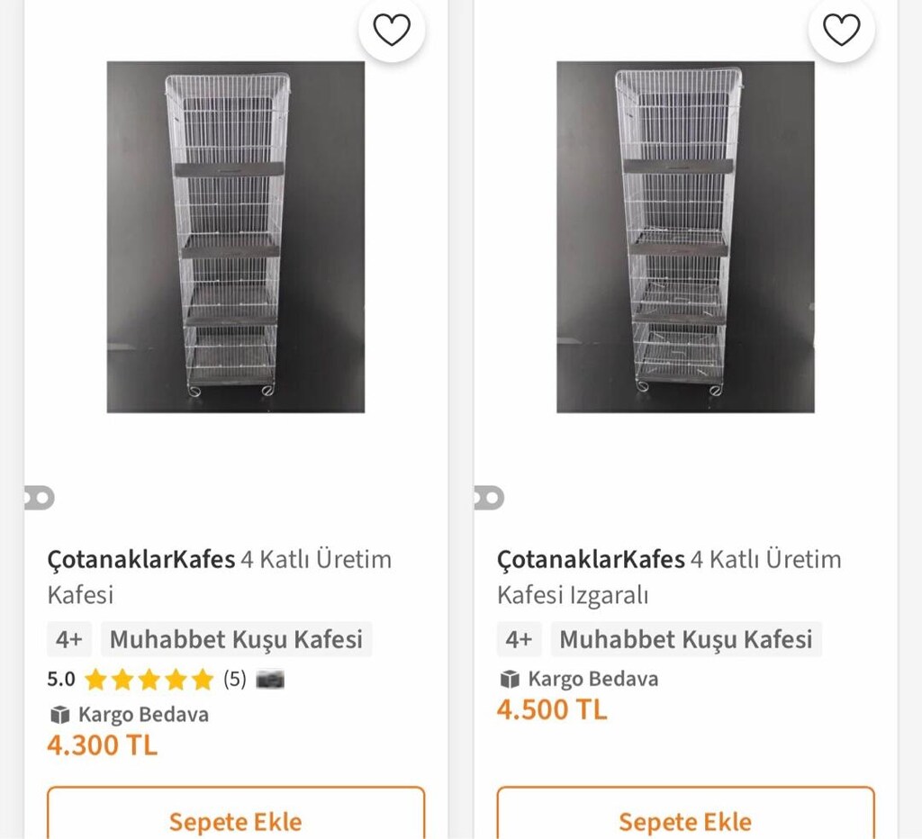 XXL KAFES 4 katlı - 2