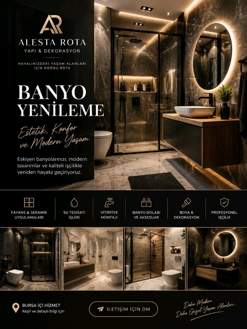 Banyo yenileme hizmeti.