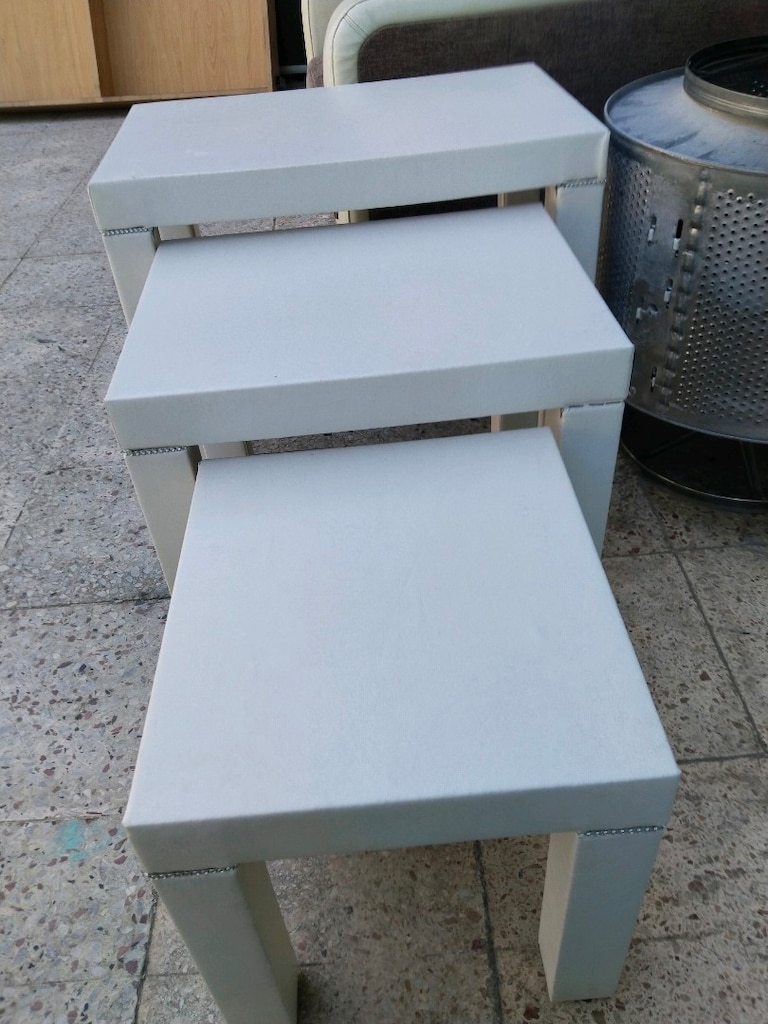 deri üçlü sehpa yırtıksız söküksüz buca - 3