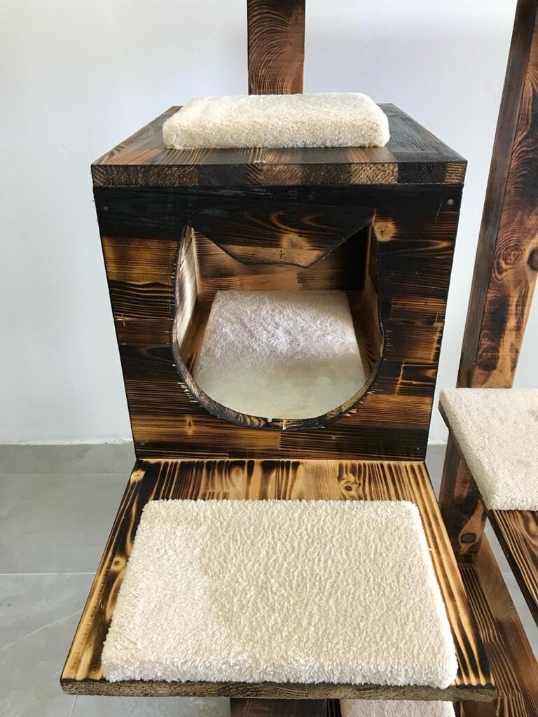 ahşap kedi evi - 4