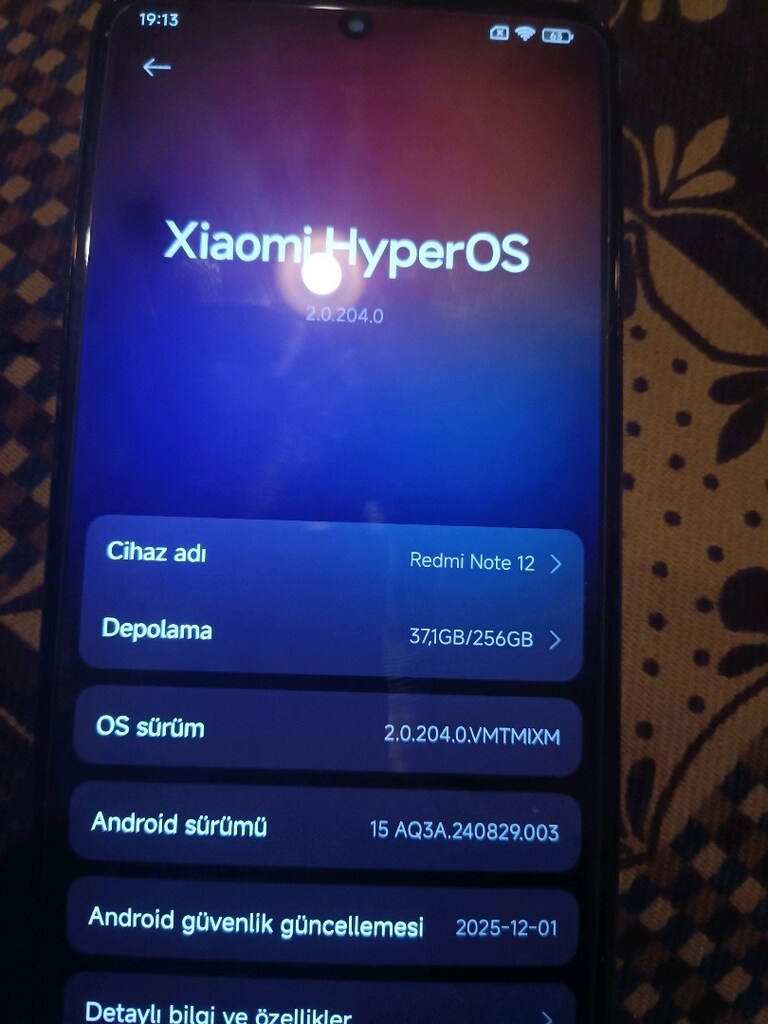 redmi note12 Tr 8+8/256 - 4
