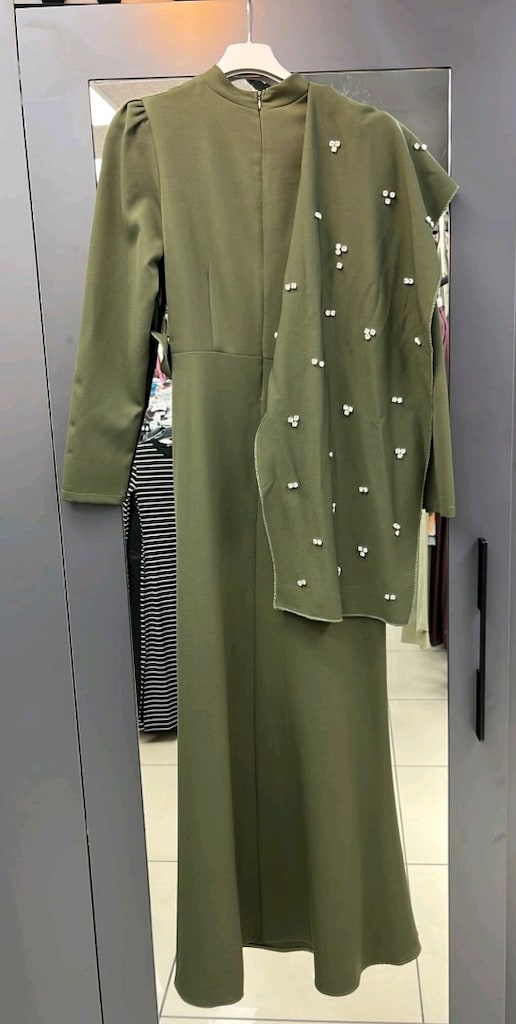 Tesettür Taşlı Abiye - 4