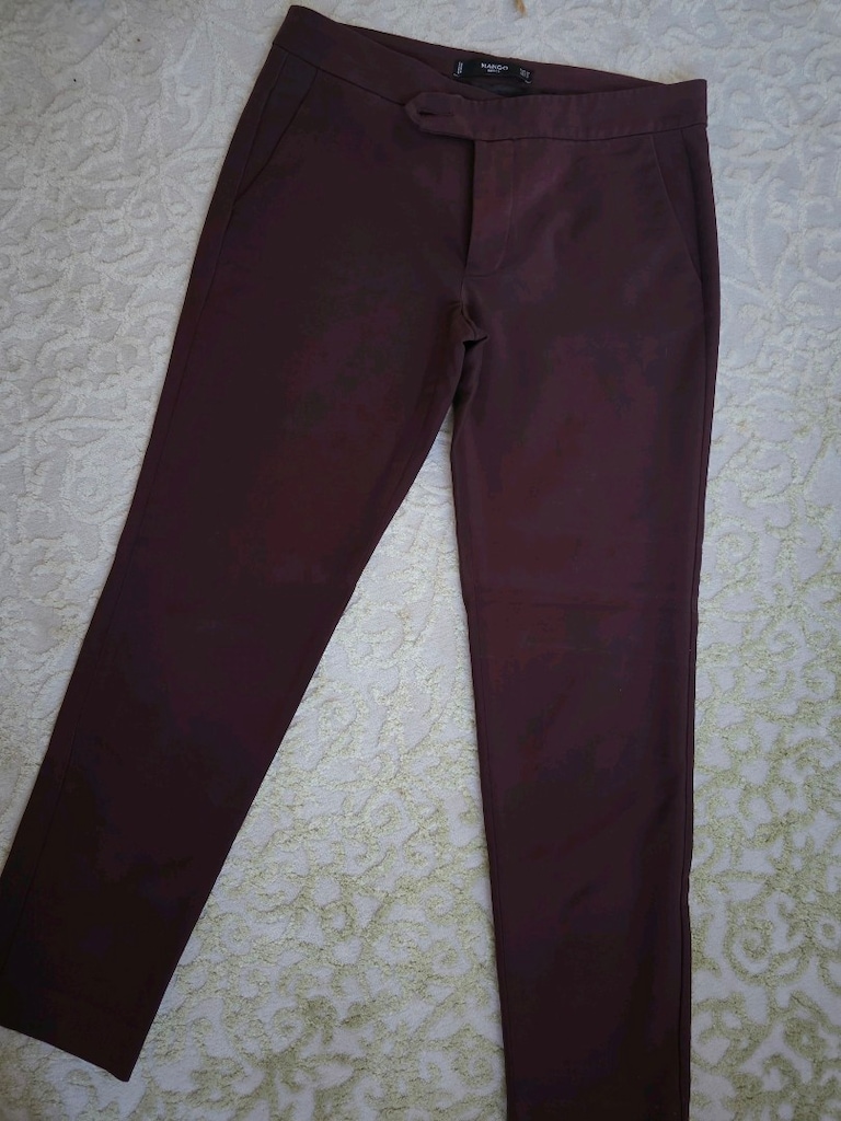 Mango Bordo / Vişne Çürüğü Kumaş Pantolon