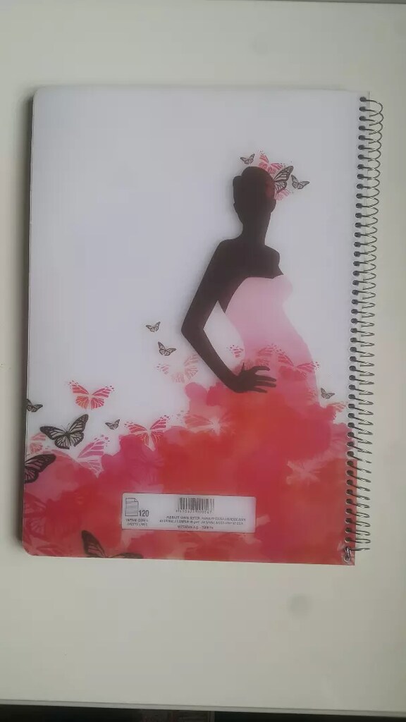 METEKSAN FLORA pp kapak A4 spiralli 120 yaprak çizgili defter - 3