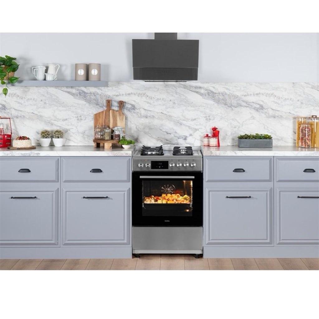 Vestel SF 94212 G Wok Gözlü Gri Ocaklı Fırın sıfır - 6