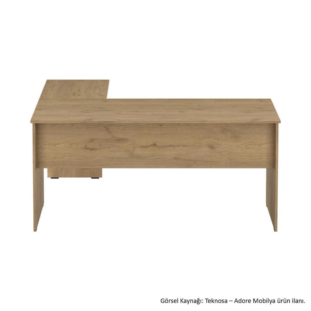 Adore Rio L Ofis Masası Sonoma 160x144 | RMS-320-SS-1 - 2