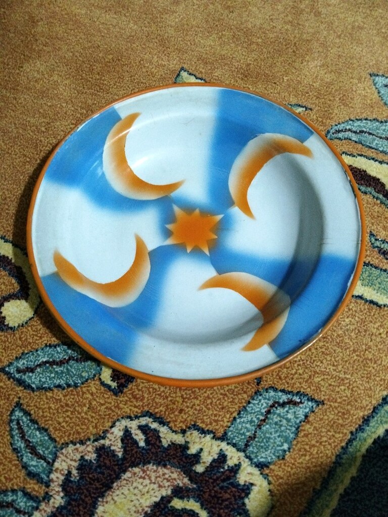 vintage, Avrupa emaye tabak - 2