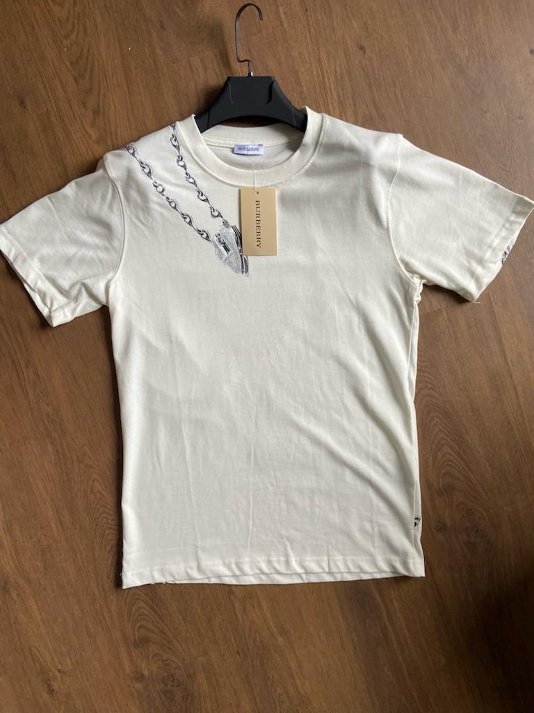 Burberry Oversize unisex t shrt - %100 Pamuk - Ön Arka Baskili
