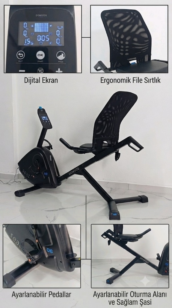 DOMYOS YATAY KONDİSYON BİSİKLETİ ADRESE TESLİM KURULUM DAİL - 5