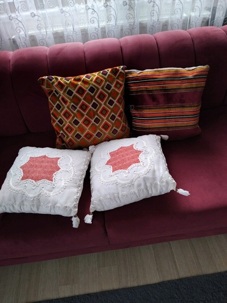 4 adet otantik kırlent dolgulu