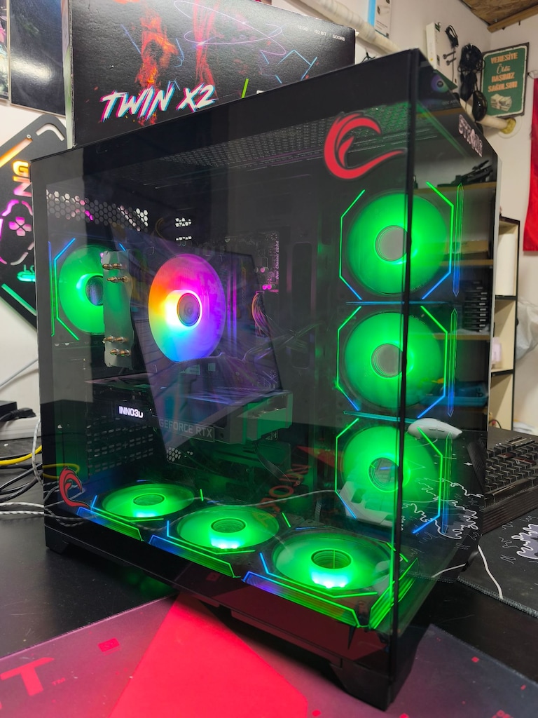 FULL TAKIM R5 5500-16GB-512G M2-RTX 3060 12 GB-24 İnc 200 Hz 1Ms - 6