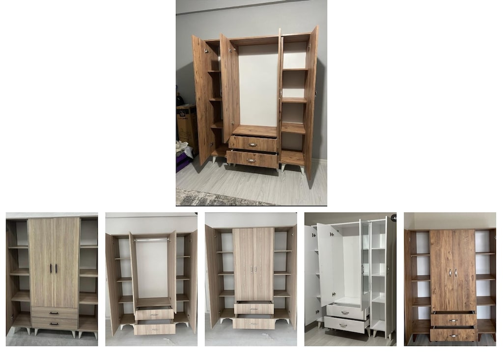 4 kapaklı elbise dolabı pctitbeejl - 6