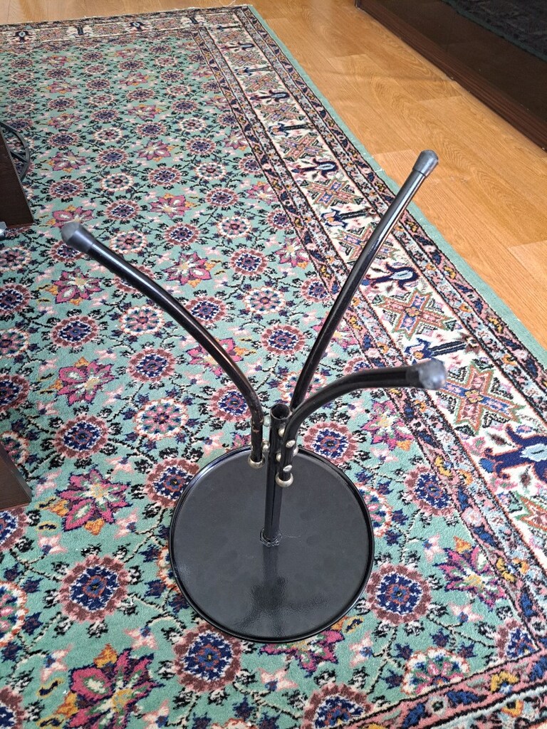siyah metal fiskos sehpa 55 cm 30 cm - 4