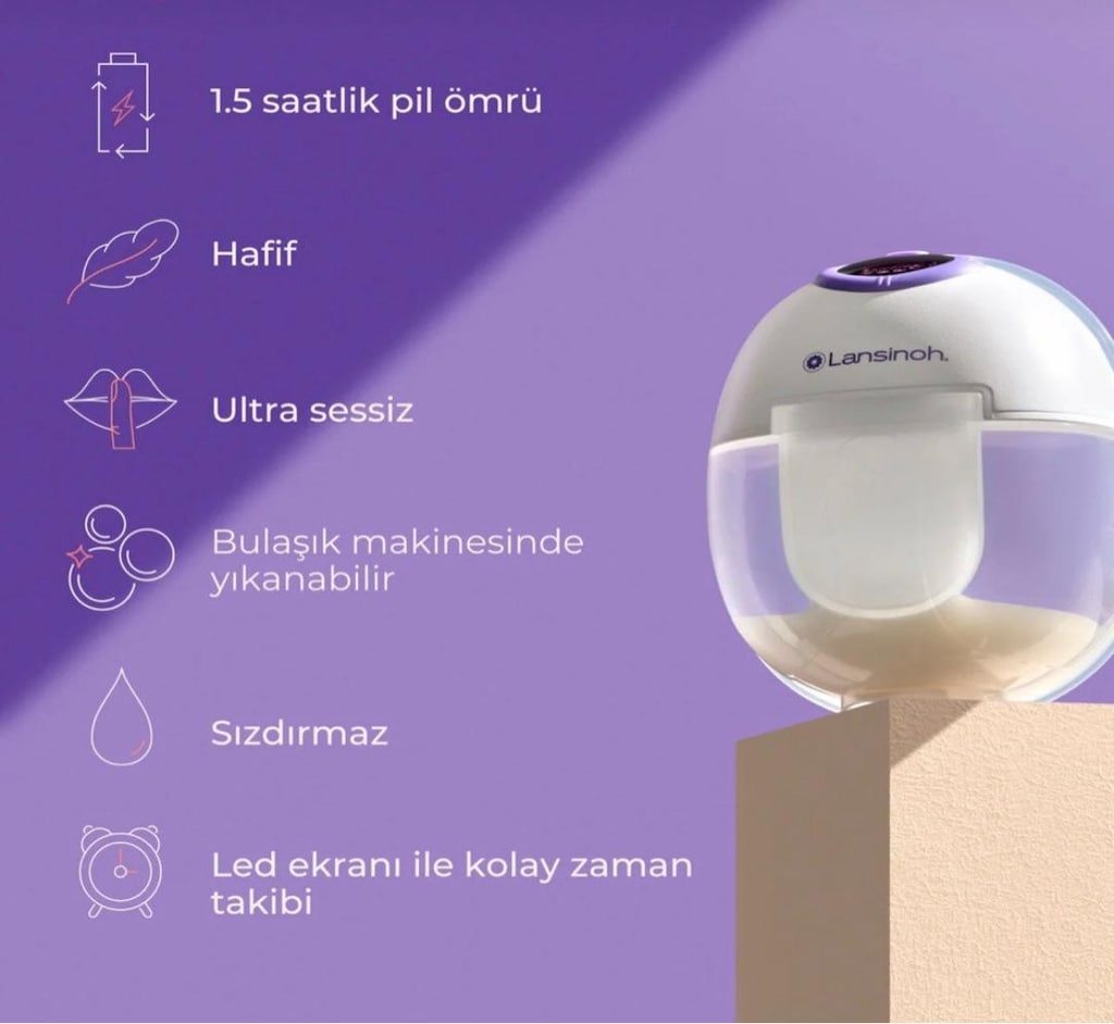 Lansinoh tekli giyilebilir göğüs pompası
