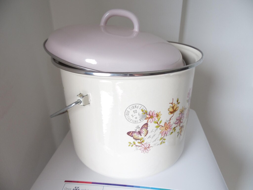 Vintage Emaye Bakraç (YOĞURT - BAKLİYAT ) - 6 litre hacim - 2