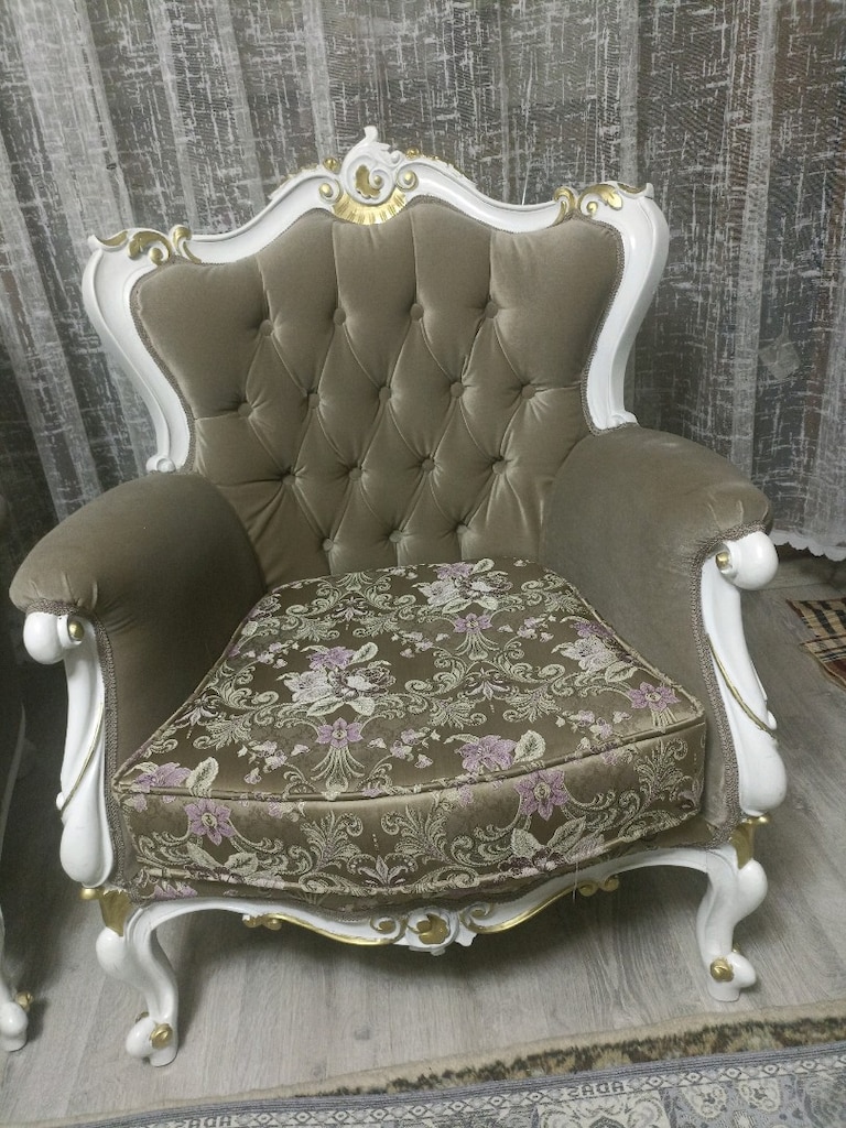 hakiki el oyması salon takımı ve 8 kişilik yemek odası takımı - 6