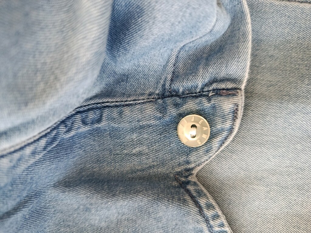 mavi jeans bayan kot gömlek — görsel 4/4