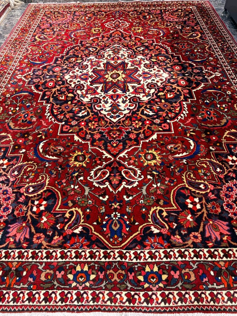 217x320 İran'ı Bahtiyari halısı El dokuma kök boya sıfır sandık eskisi - 6