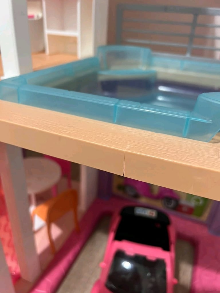 Kaydıraklı Asansörlü Büyük Oyuncak Barbie Evi – Arabalı, Çok Katlı - 17