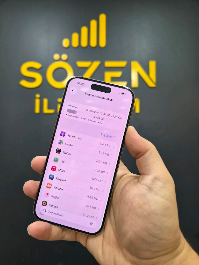 SÖZEN İLETİŞİM İPHONE 15 PRO 128GB PİL 100 KUTU FATURALI TERTEMİZ - 6