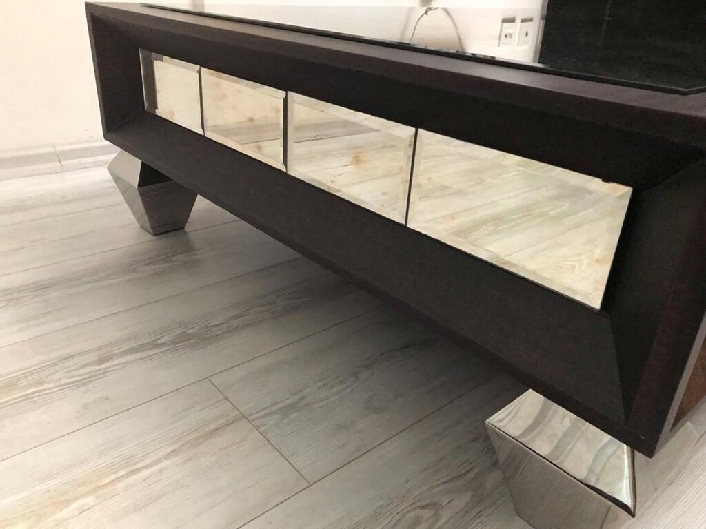 Özel Yapım Eskitme Aynalı Orta Sehpa - 5