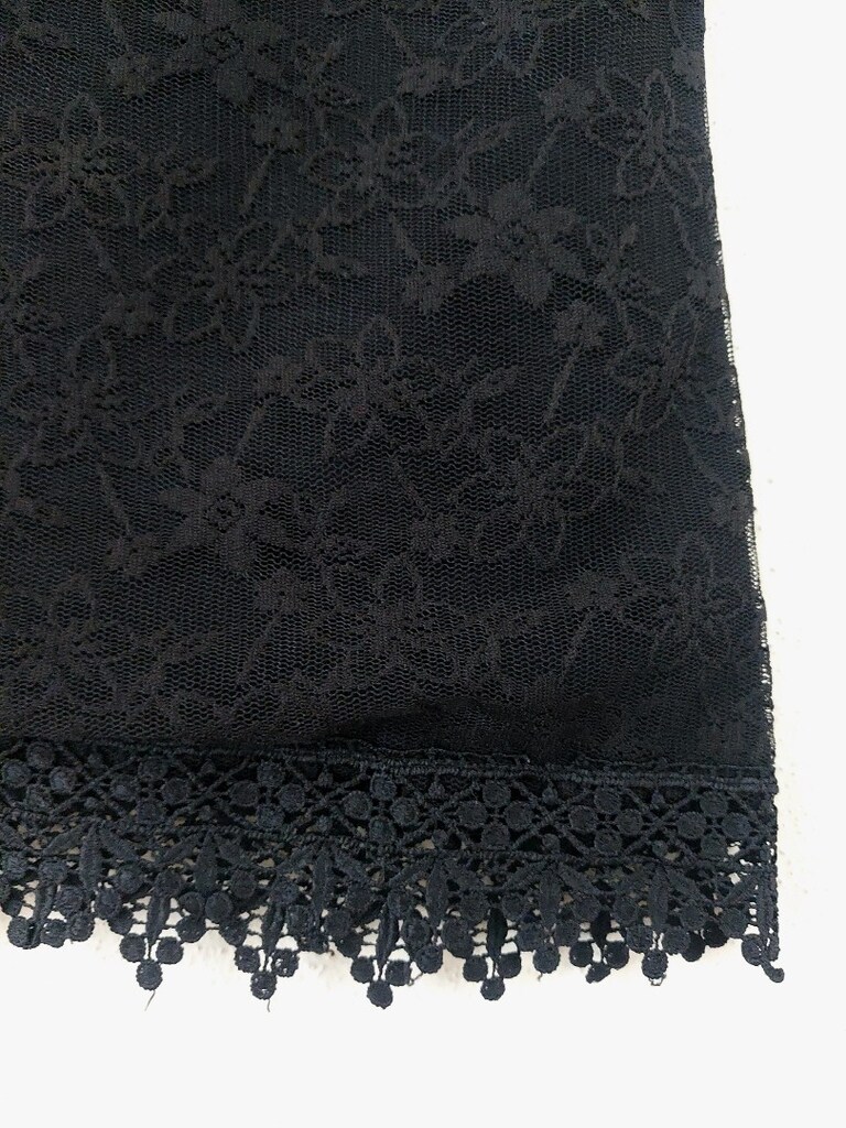 Tül kumaş Çiçek desen dantelli bluz - 2