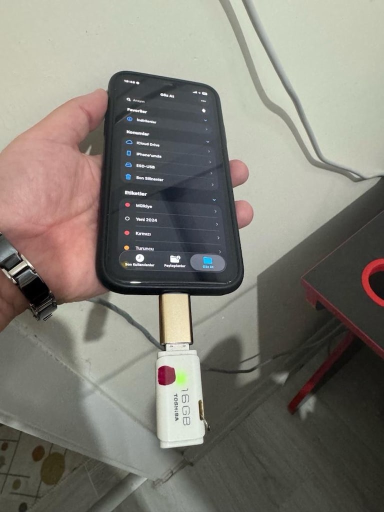 iPhone Samsung USB bellek dönüş - 4