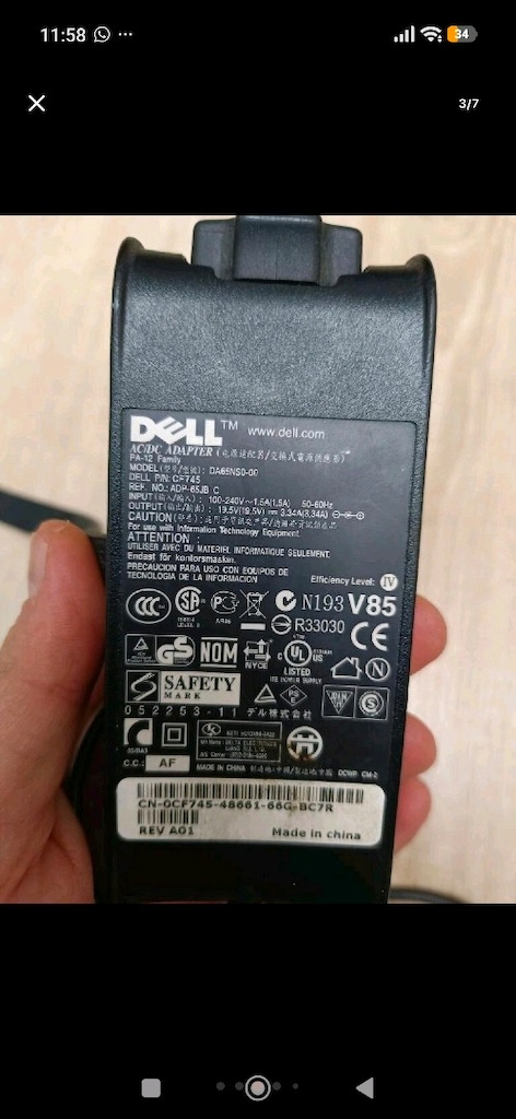 Dell laptop notebook şarj adaptörü - 3