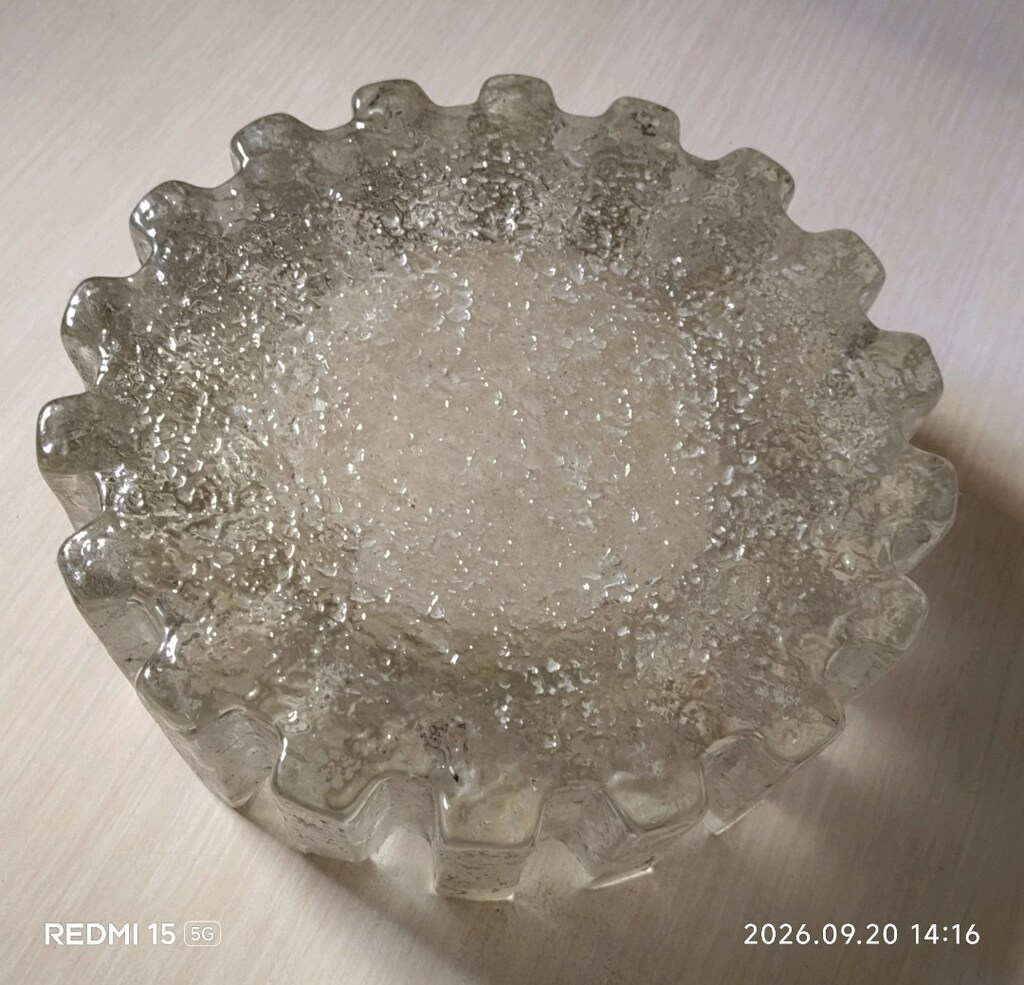 1950 Alman Kristal Cam küllük cam kültablası - 2