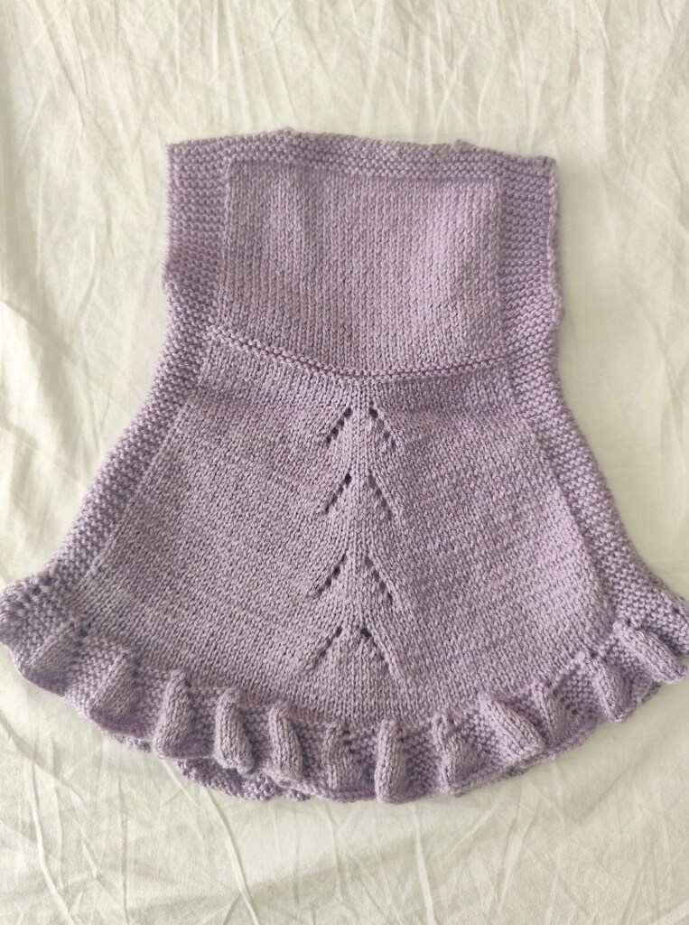 LİLA FIRFIRLI SÜVETER BEBEK YÜN ÖRGÜ YELEK - 2