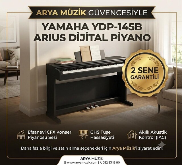 yamaha ydp 145b garantili dijital piyano
