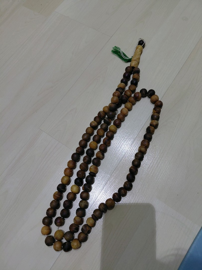 78 cm Büyük Boy Ahşap / Kuka Zikir Tesbihi (Dev Boy) - 5