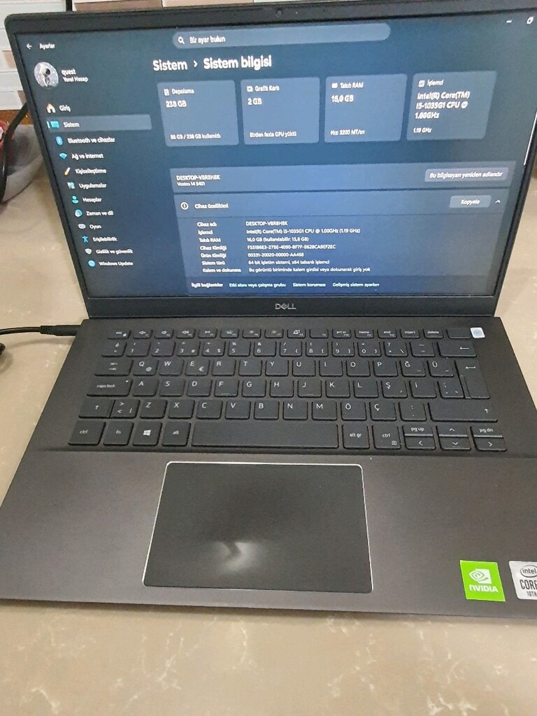 Dell Vostro 5401 | i5 10.Nesil | 16 GB RAM | NVIDIA Ekran Kartlı - 3
