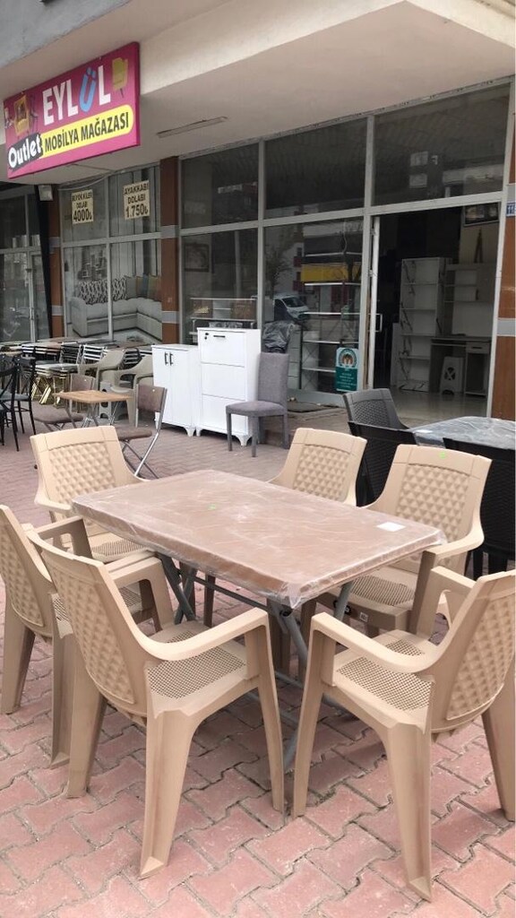plastik masa sandalye takımı sıfır ürün - 3