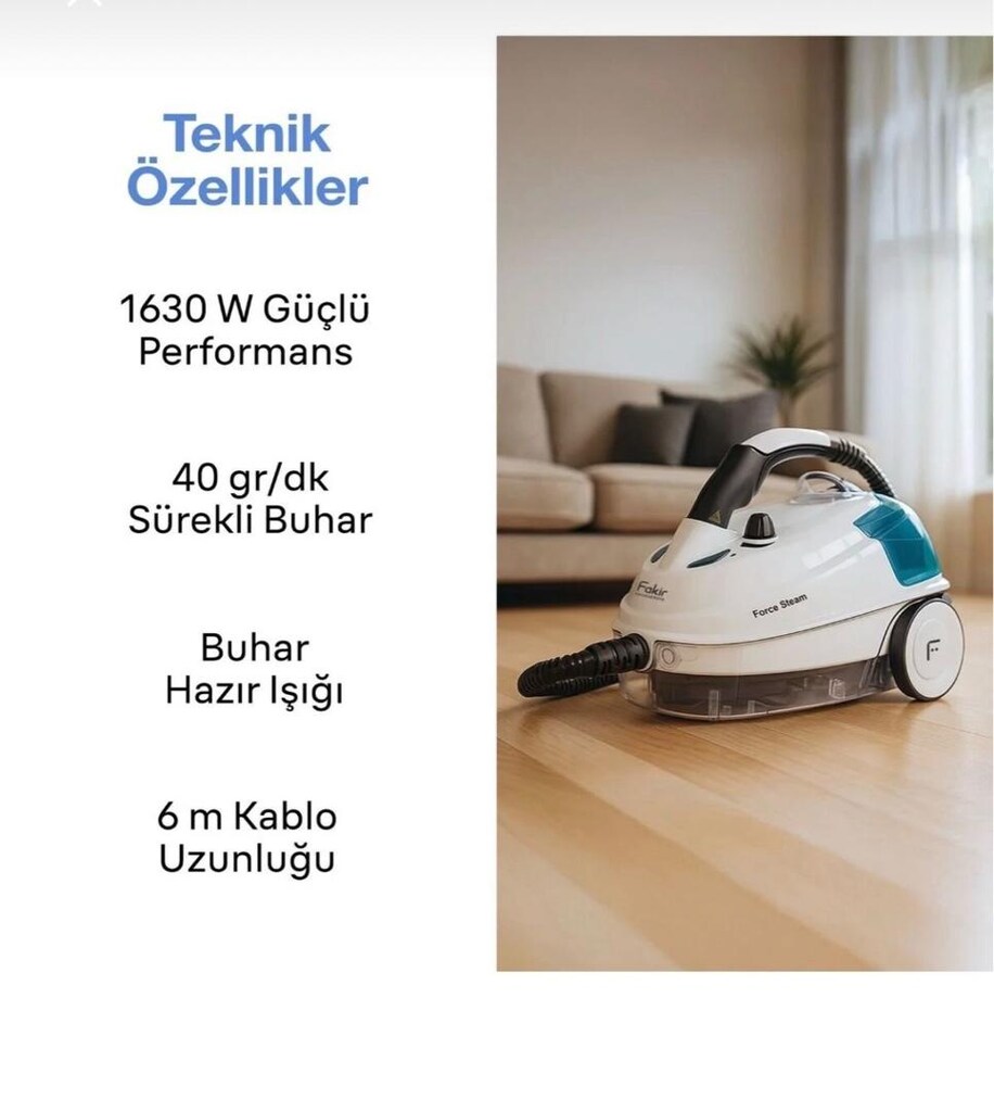 FAKİR FORCE STREAM BUHARLI TEMİZLİK MAKİNASI - 5