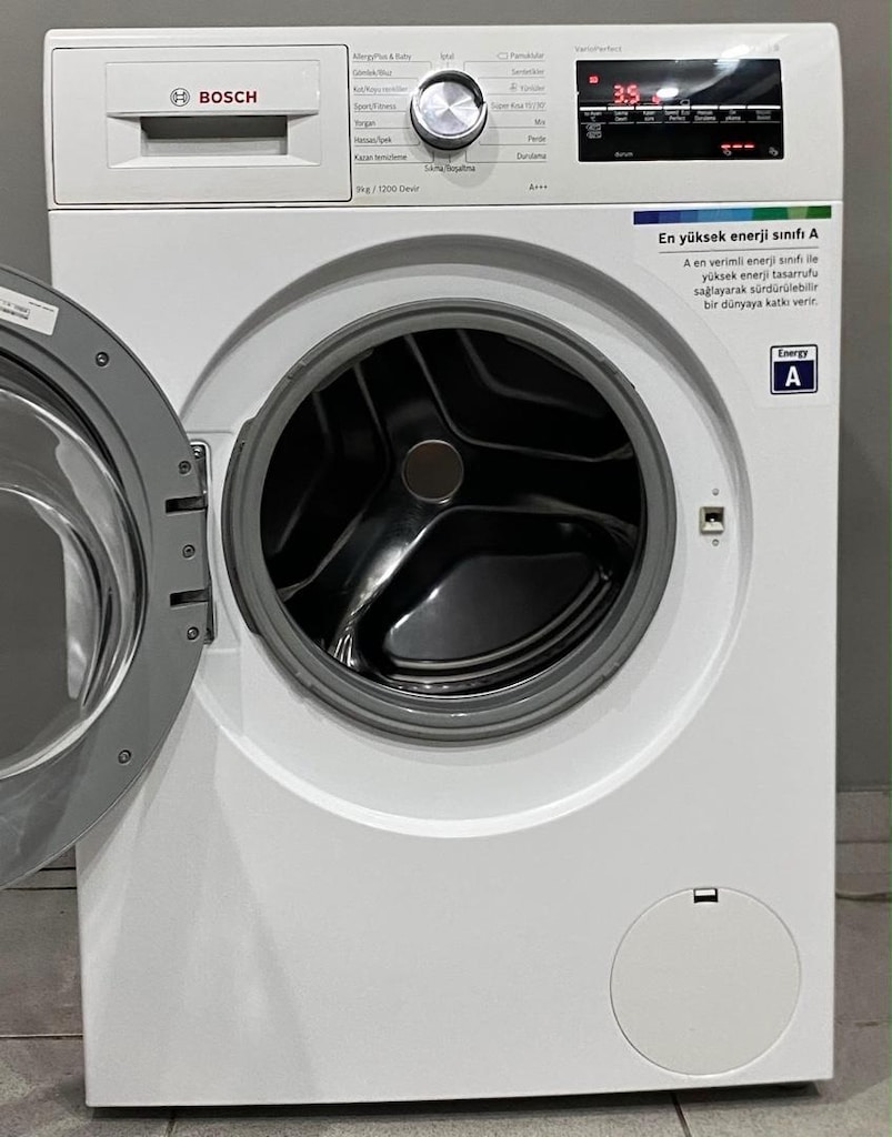 BOSCH 9 KG A+++ YENI NESIL 1200 DEVİRLİ ÇAMAŞIR MAKİNESİ HEMEN TESLİM - 2