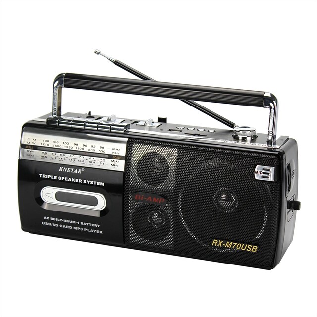 Kasetçalar FM Radyo USB Bluetooth Müzik Seti Knstar M-70BT