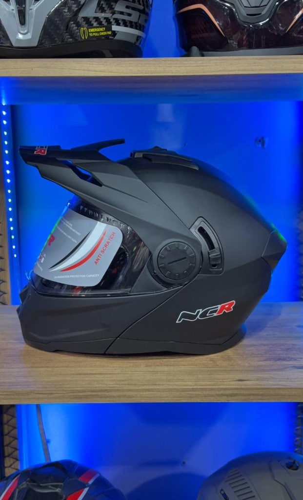 NCR Siyah Motosiklet Kaskı - 4