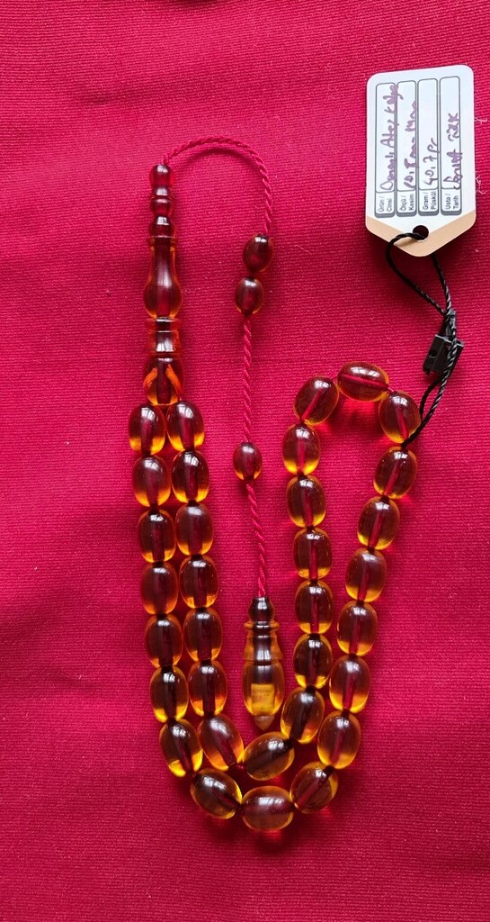 Osmanlı Ateş Kolyeden Traşlı Usta İşi Tesbih - 3