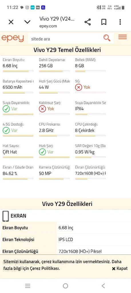Vivo Y 29 cep telefonu garantili - 2
