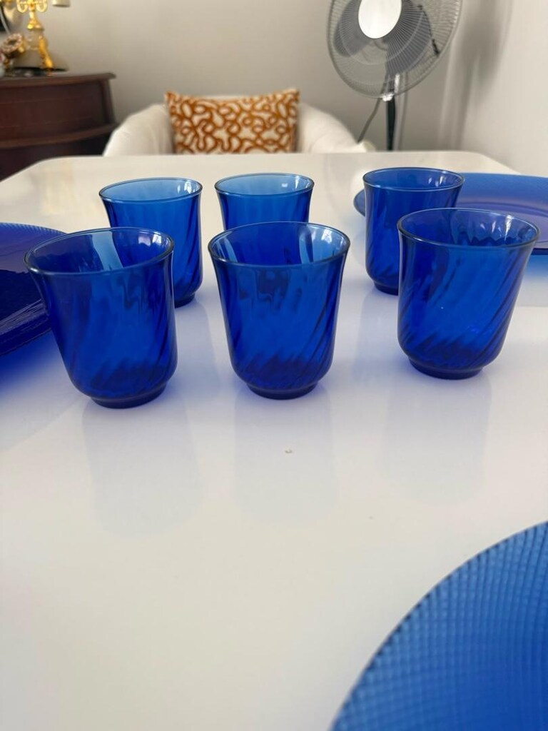 Arcoloc Kobalt Tabak Ve Bardak Takımı - 4