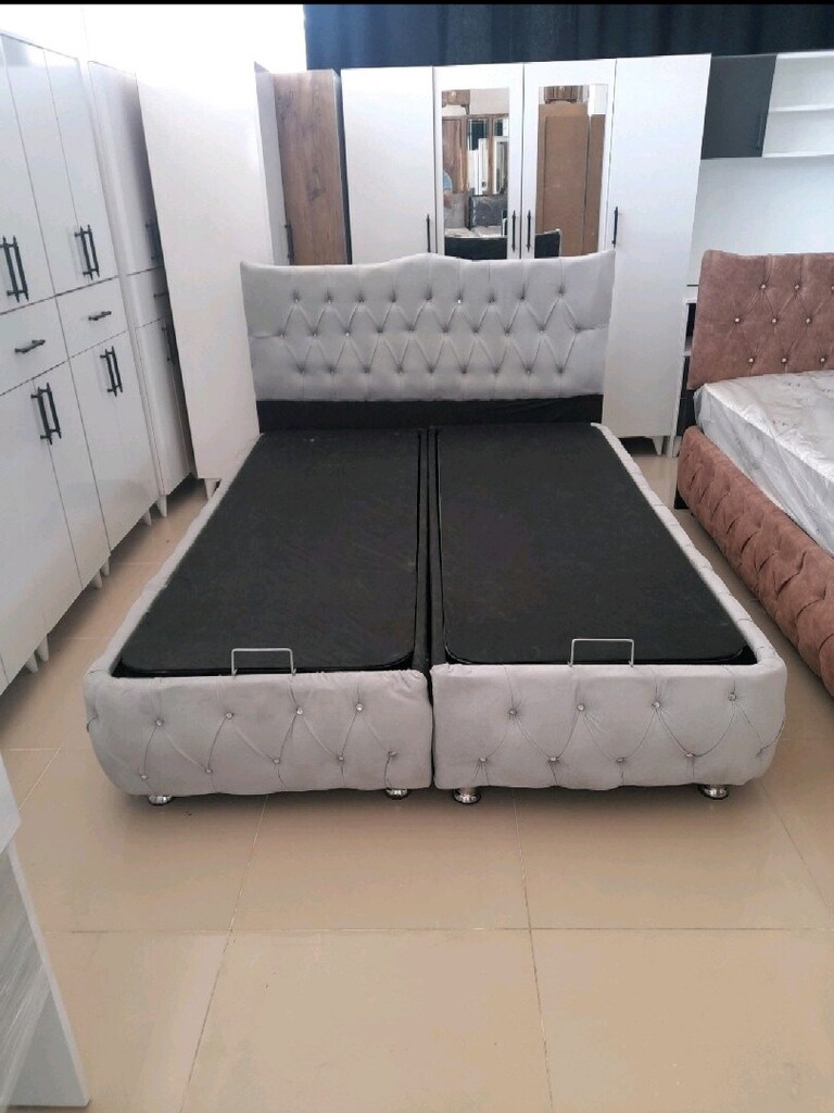 Çift kişilik yatak baza başlık 3lü set - 2