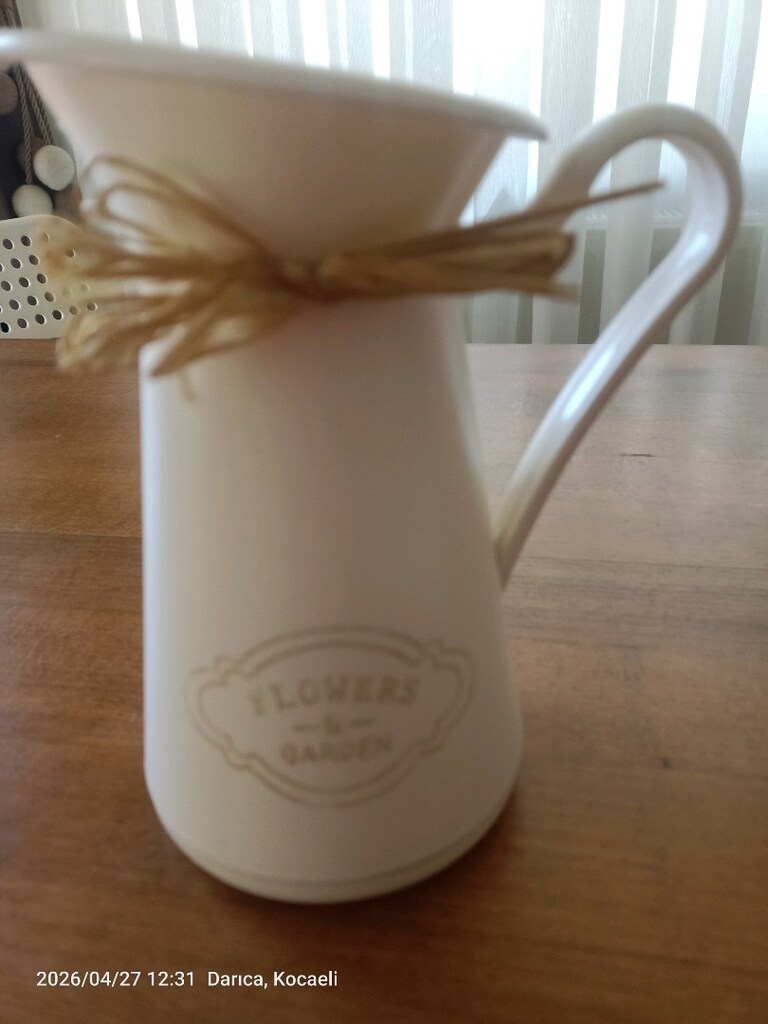 dekoratif beyaz plastik saksı - 2